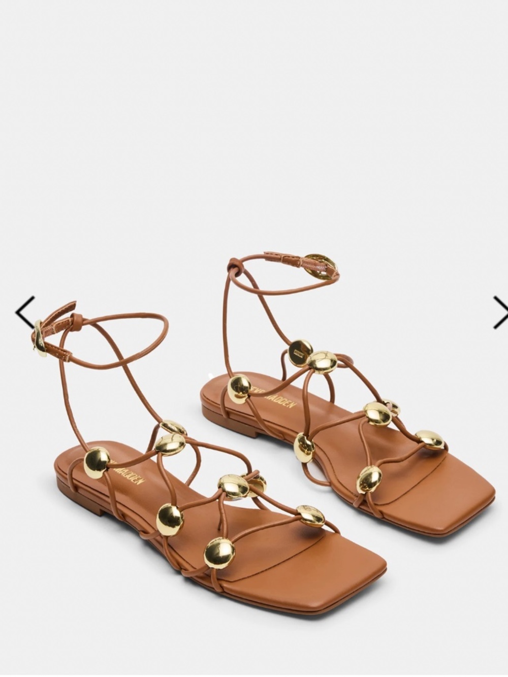 Steve Madden Tides  Strappy Sandal Cognac Size 8.5 NWOB